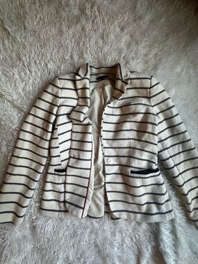 Tommy Hilfiger Size 10 Striped Knit Blazer